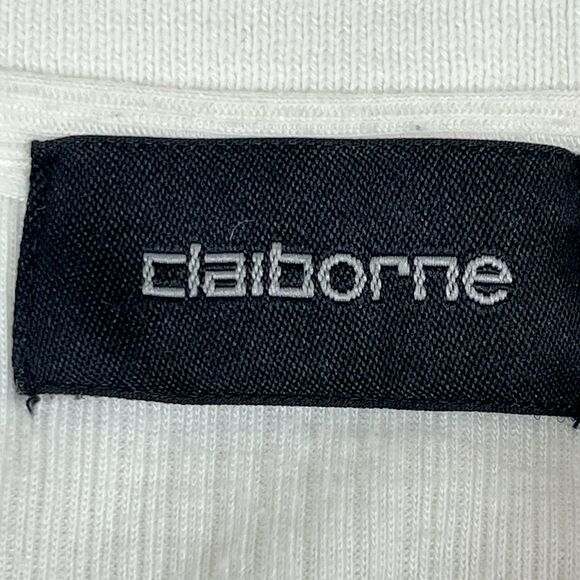 Claiborne Polo Shirt Mens Small White BMW 330i Embroidered Logo Car Auto Racing - Picture 6 of 9